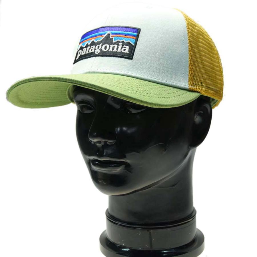 Patagonia ベースボールキャップ ホワイト/グリーン