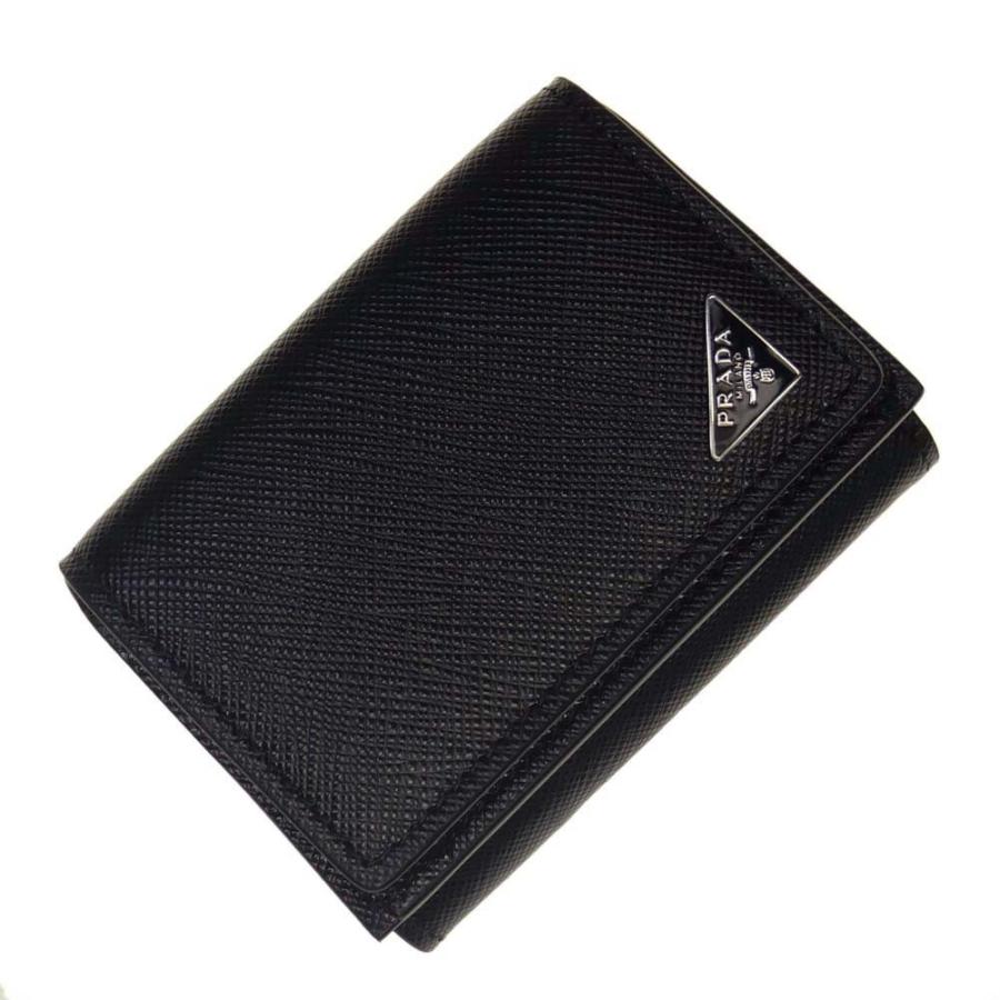 Prada プラダ メンズ三つ折財布 小銭入れ付き Saffiano Triang 2mh021 Qhh ブラック Angbar Kotabogor Go Id