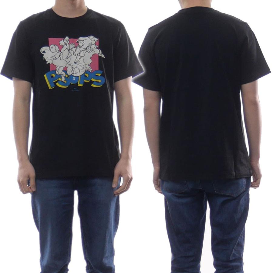 PS PAUL SMITH ポールスミス メンズクルーネックTシャツ M2R 011R HP3183 ブラック｜tre-style