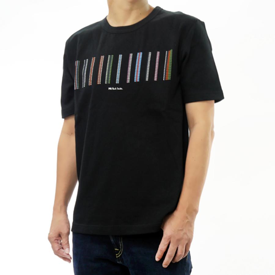 PS PAUL SMITH ポールスミス Tシャツ メンズ 半袖 クルーネック コットン 綿100％ M2R 220X TP5159 ブラック Paul Smith（ポール・スミス） PS PAUL SMITH メンズクルーネックT