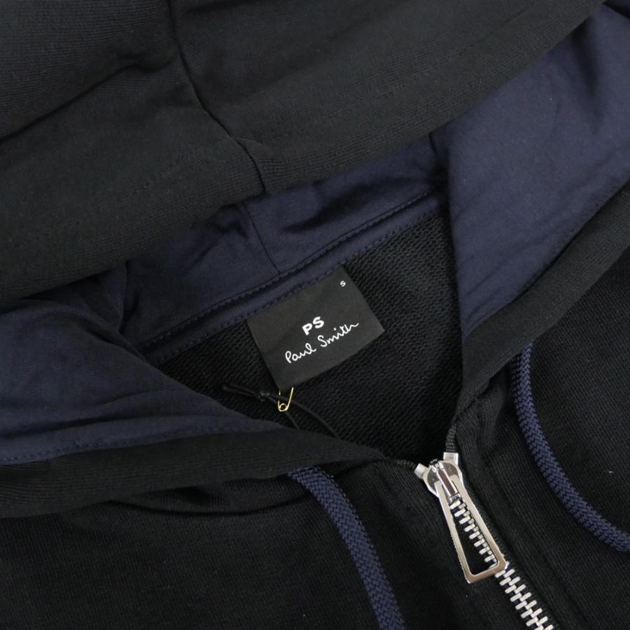 PS PAUL SMITH ポールスミス メンズジップアップパーカー M2R 360R KZEBRA ブラック 定番人気商品_5