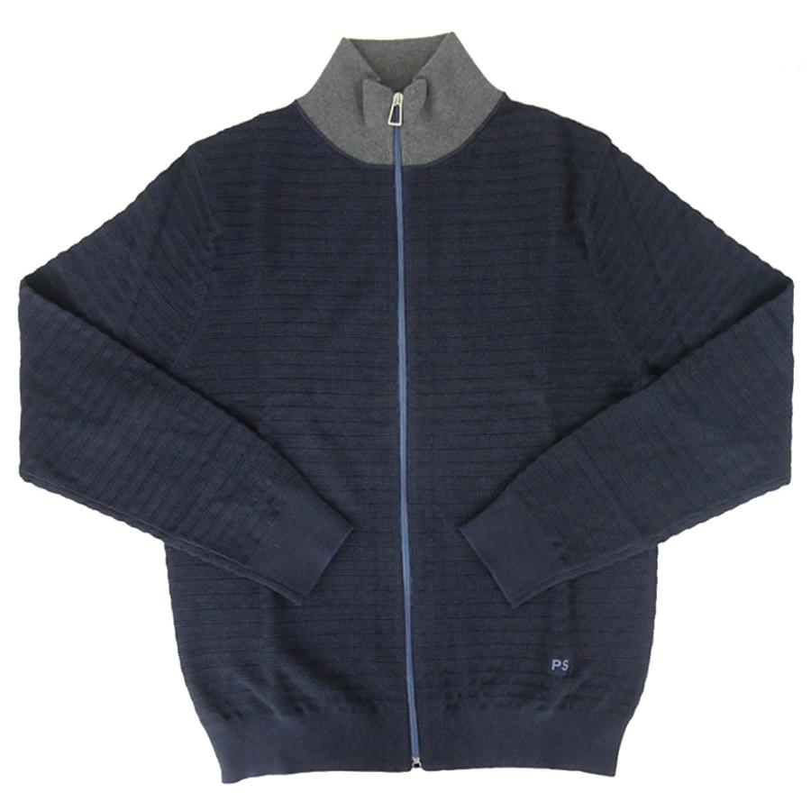 PS PAUL SMITH ポールスミス メンズ ジップアップカーディガン M2R 509Z T22512 ネイビー Paul Smith（ポール・スミス） PS PAUL SMITH メンズジップアップ