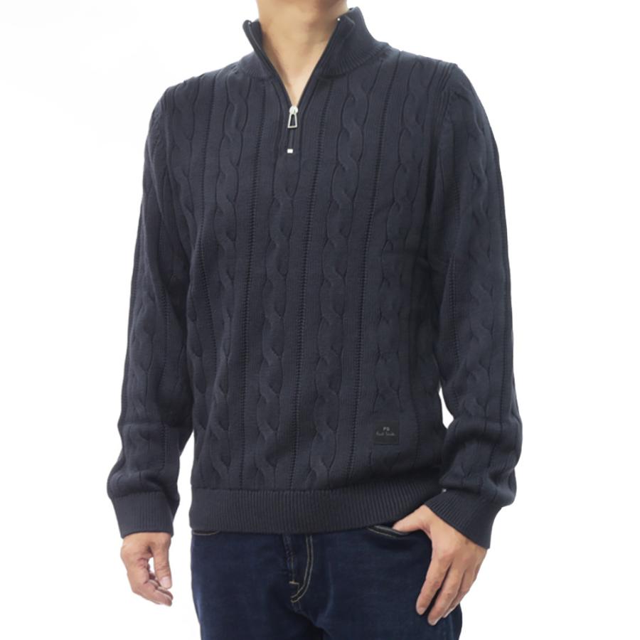 PS PAUL SMITH ポールスミス メンズ ジップアップセーター M2R 496Z T22515 ネイビー Paul Smith（ポール・スミス） PS PAUL SMITH メンズジップアップ