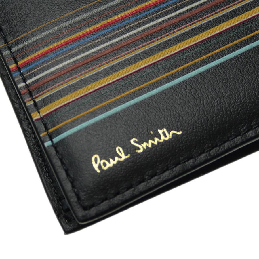 PAUL SMITH ポールスミス メンズ二つ折り財布（小銭入れ付き） M1A 4833 LFISIG ブラック /定番人気商品の画像
