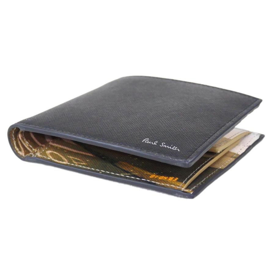 PAUL SMITH ポールスミス メンズ二つ折り財布（小銭入れ付き） M1A 4833 UDESER ダークブラウン 2026春夏新作の画像