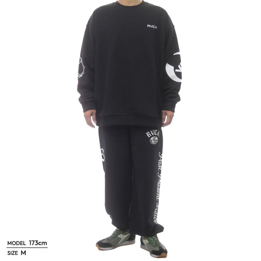 RVCA（ルーカ） メンズトレーナー BF042003 / STACKHOUSE CR ブラック