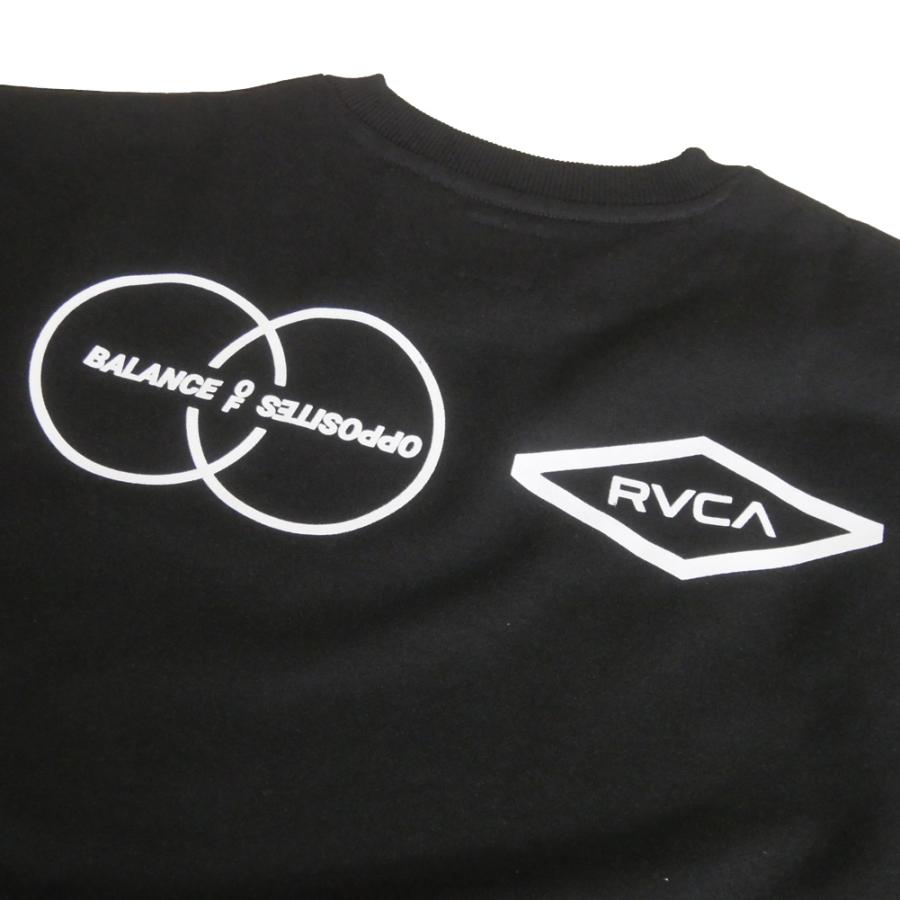 RVCA（ルーカ） メンズトレーナー BF042003 / STACKHOUSE CR ブラック