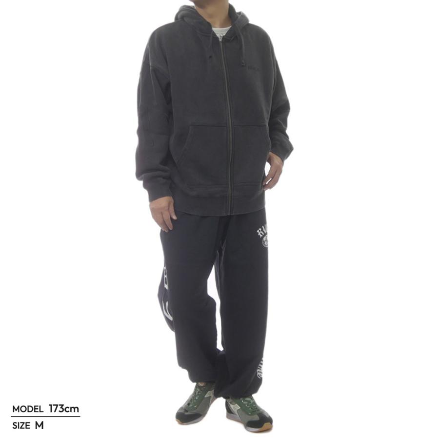 RVCA ルーカ メンズジップアップパーカー BF042019 / ARCH BACK SIDE ZIP HD ケミカルブラック_1