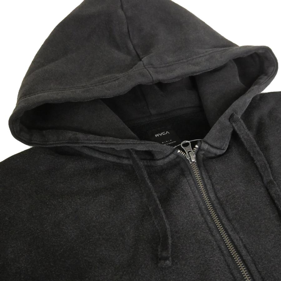 RVCA ルーカ メンズジップアップパーカー BF042019 / ARCH BACK SIDE ZIP HD ケミカルブラック_5