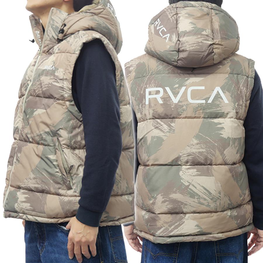セールAW RVCA ルーカ メンズ中綿ベスト BF042762 / RVCA PUFFER VEST カーキ系マルチカラー RVCA（ルーカ） メンズ中綿ベスト BF042762 / RVCA PUFFER VEST カーキ