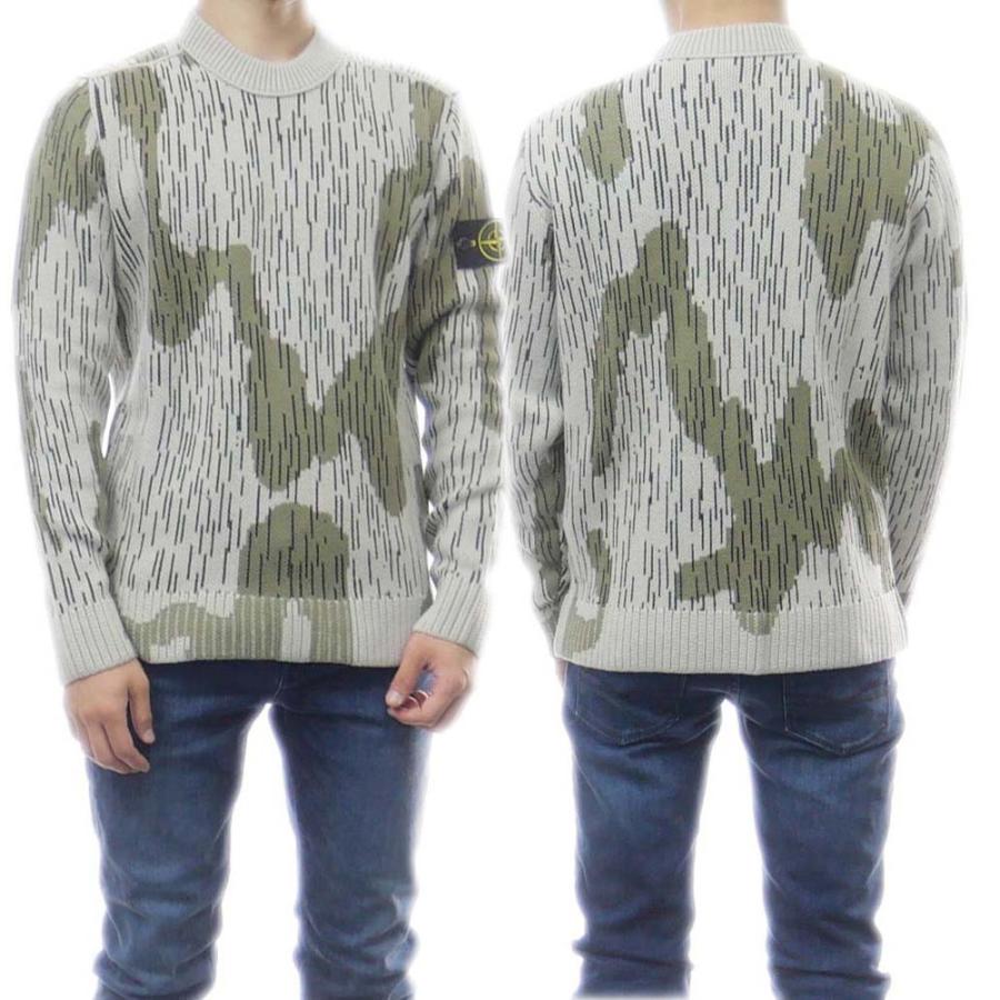 Stone Island ストーンアイランド メンズクルーネックニット セーター 575d5 ライトグレー オリーブ Si21fw117 Tre Style 通販 Yahoo ショッピング