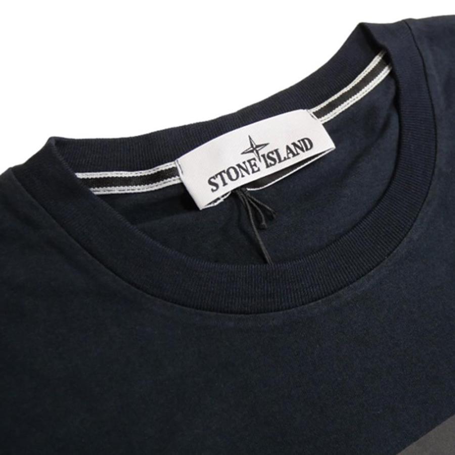 旧作お買い得セール！ STONE  ストーンアイランド Tシャツ メンズ 半袖 クルーネック コットン 綿100％ 2NS83 ネイビー STONE ISLAND（ストーン アイランド） メンズクルーネックTシャツ