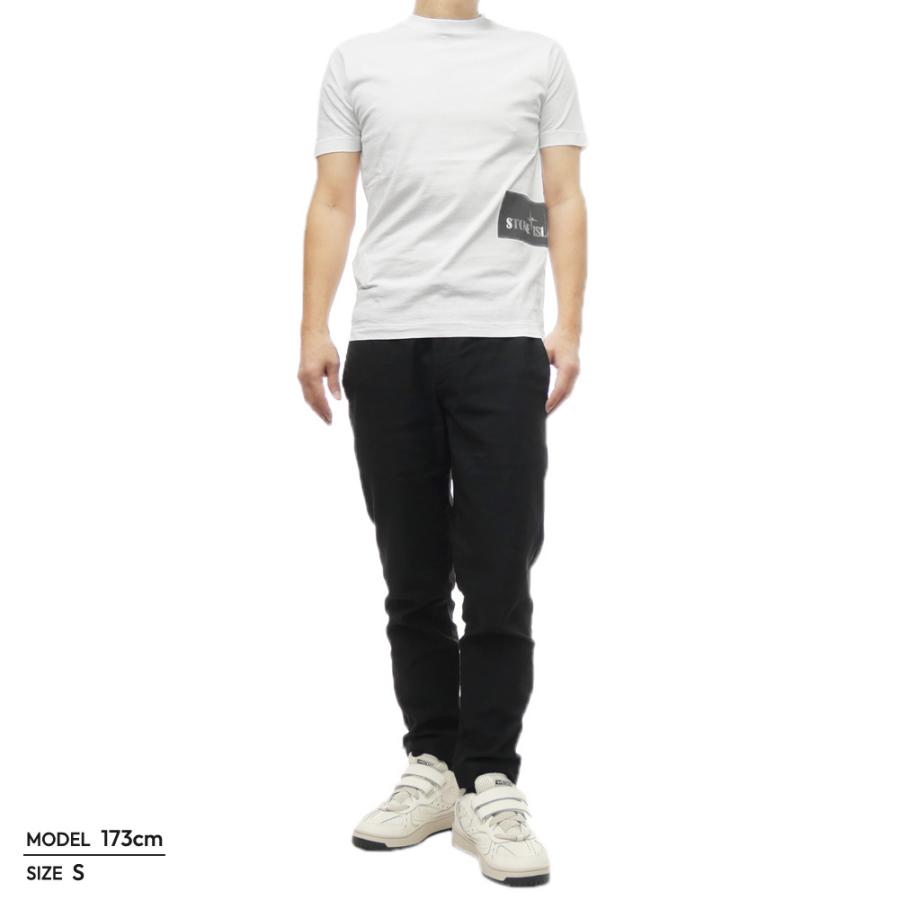旧作お買い得セール！ STONE  ストーンアイランド Tシャツ メンズ 半袖 クルーネック コットン 綿100％ 2NS84 ホワイト STONE ISLAND（ストーン アイランド） メンズクルーネックTシャツ