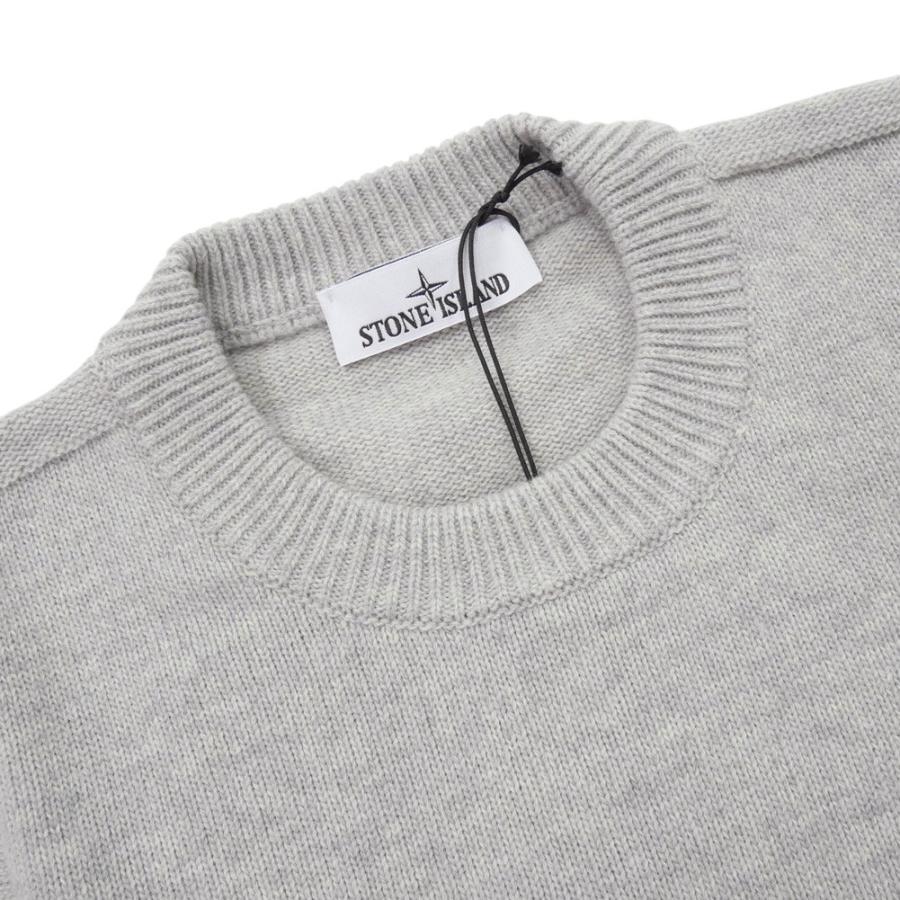 STONE  ライトグレー ニットセーター STONE ISLAND（ストーン アイランド） メンズクルーネックニット
