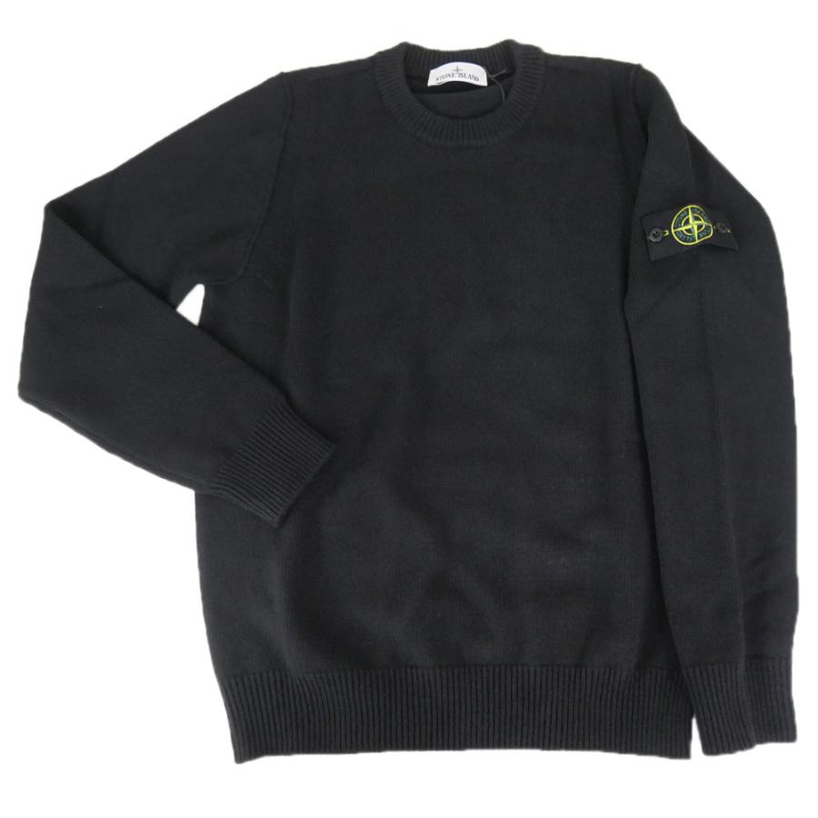stone  ストーンアイランド ブラック クルーネックセーター STONE ISLAND（ストーン アイランド） クルーネックニット 5100072