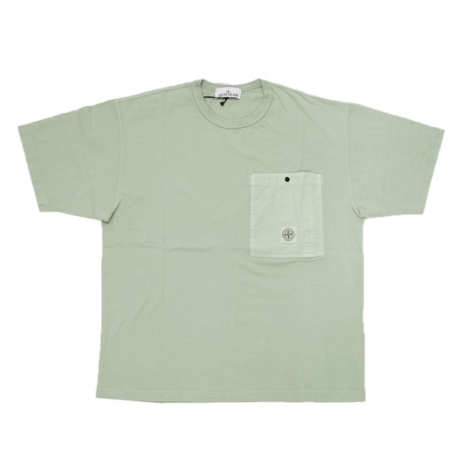 STONE  クルーネック Tシャツ クリーム色 STONE ISLAND（ストーン アイランド） メンズクルーネックTシャツ