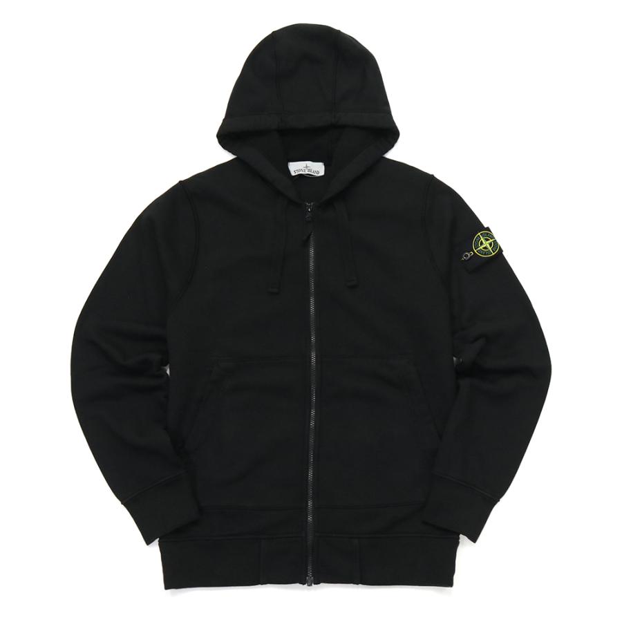 STONE ISLAND ストーンアイランド メンズジップアップパーカー 6100061 S0051 ブラック 2026春夏新作の画像
