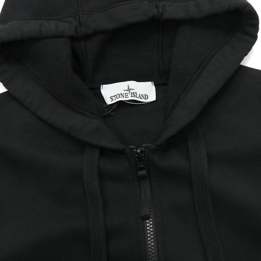 STONE ISLAND ストーンアイランド メンズジップアップパーカー 6100061 S0051 ブラック 2026春夏新作の画像