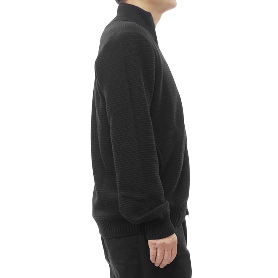 STONE ISLAND ストーンアイランド メンズジップアップセーター 5100048 S00FA ブラック 2026春夏新作の画像