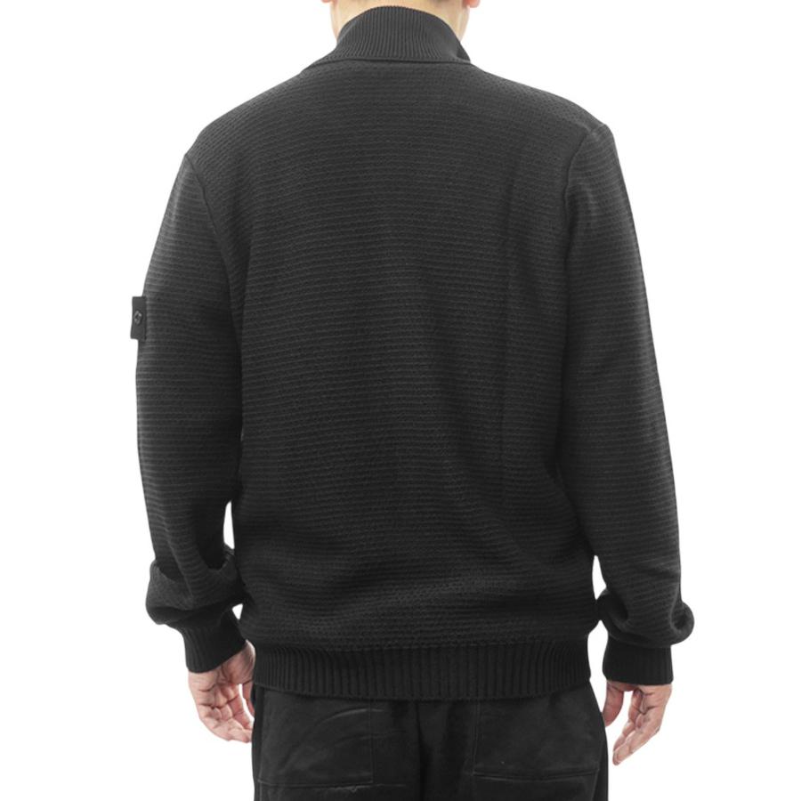 STONE ISLAND ストーンアイランド メンズジップアップセーター 5100048 S00FA ブラック 2026春夏新作の画像