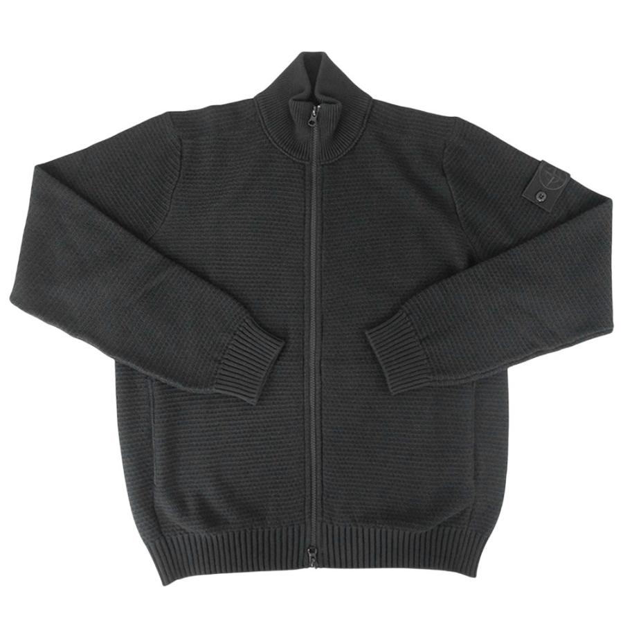 STONE ISLAND ストーンアイランド メンズジップアップセーター 5100048 S00FA ブラック 2026春夏新作の画像