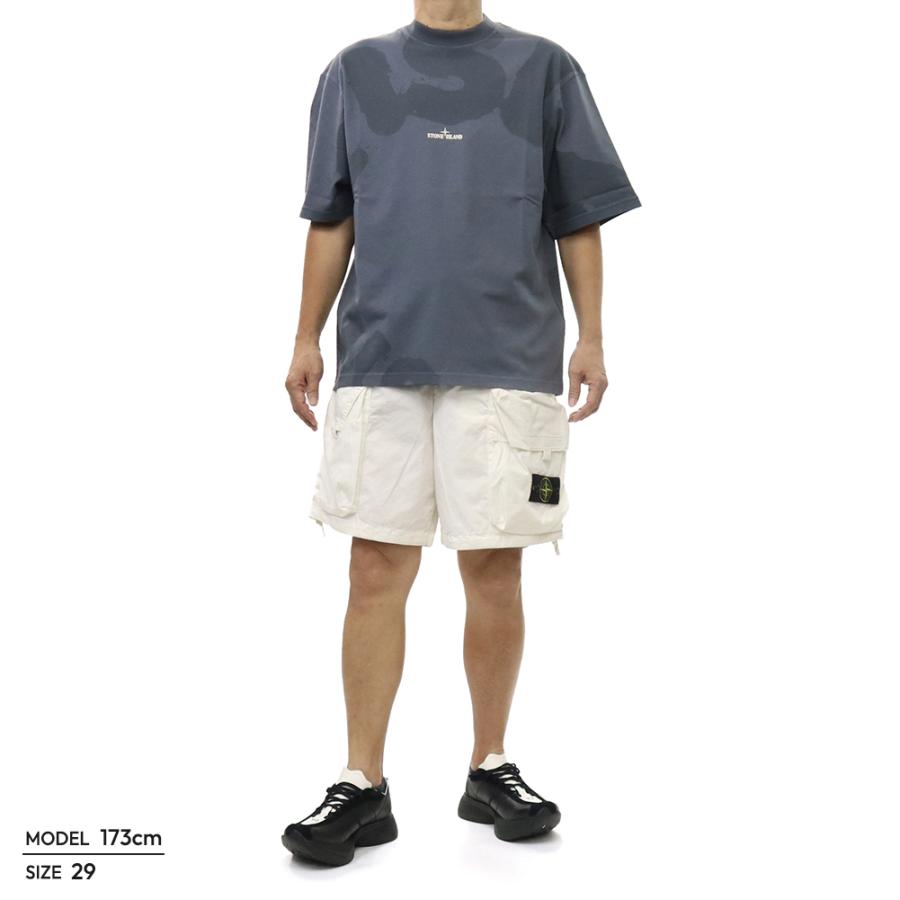 STONE ISLAND ストーンアイランド メンズカーゴショートパンツ/ショーツ L100009 S0318 ホワイト 2026春夏新作の画像