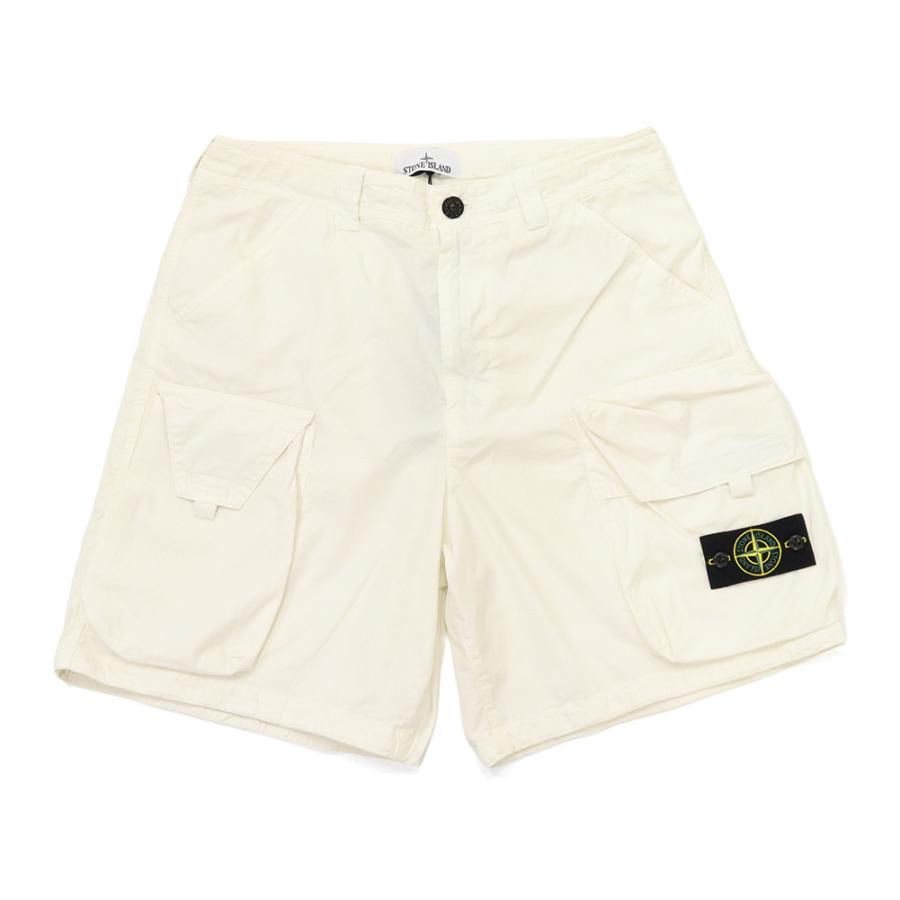 STONE ISLAND ストーンアイランド メンズカーゴショートパンツ/ショーツ L100009 S0318 ホワイト 2026春夏新作の画像