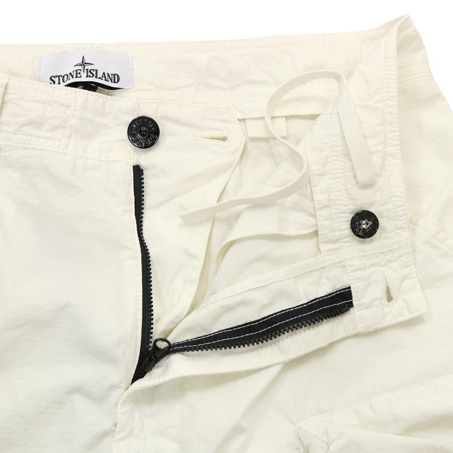 STONE ISLAND ストーンアイランド メンズカーゴショートパンツ/ショーツ L100009 S0318 ホワイト 2026春夏新作の画像