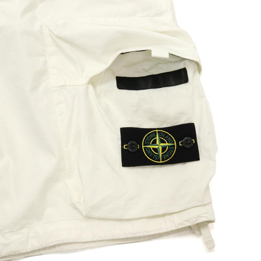STONE ISLAND ストーンアイランド メンズカーゴショートパンツ/ショーツ L100009 S0318 ホワイト 2026春夏新作の画像