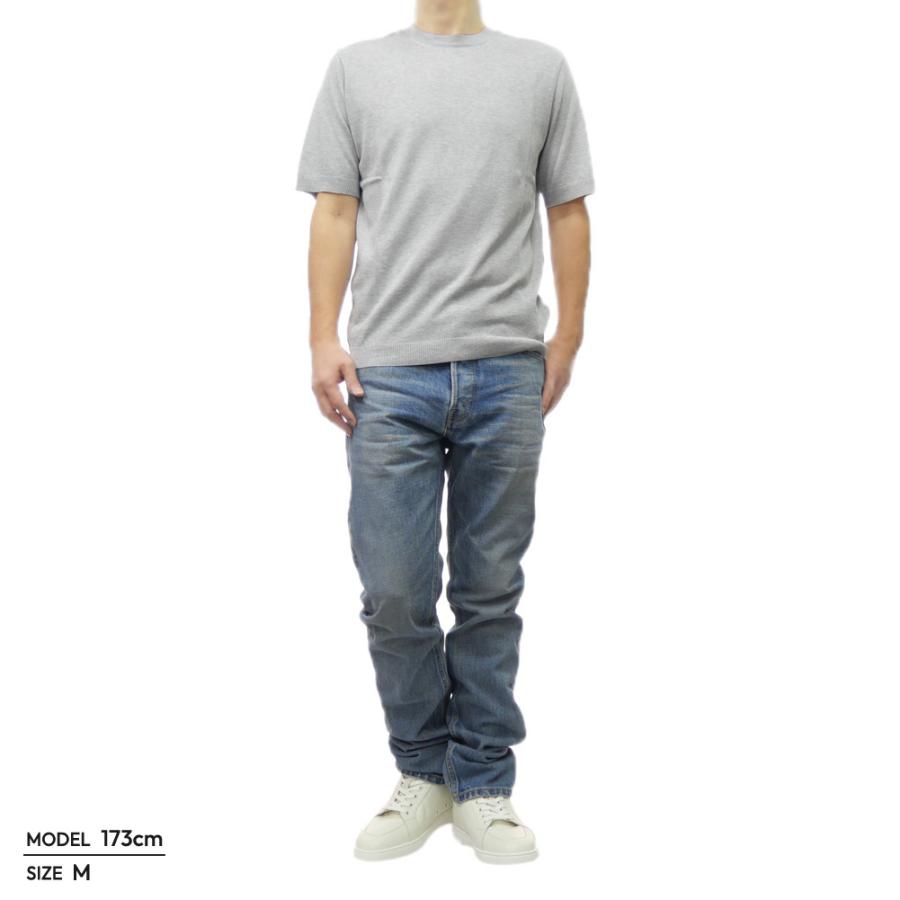 旧作お買い得セール！ SCAGLIONE スカリオーネ セーター メンズ クルーネック コットン 綿100％ニット UMC037 ライトグレー SCAGLIONE スカリオーネ メンズクルーネックニット セーター UMC037