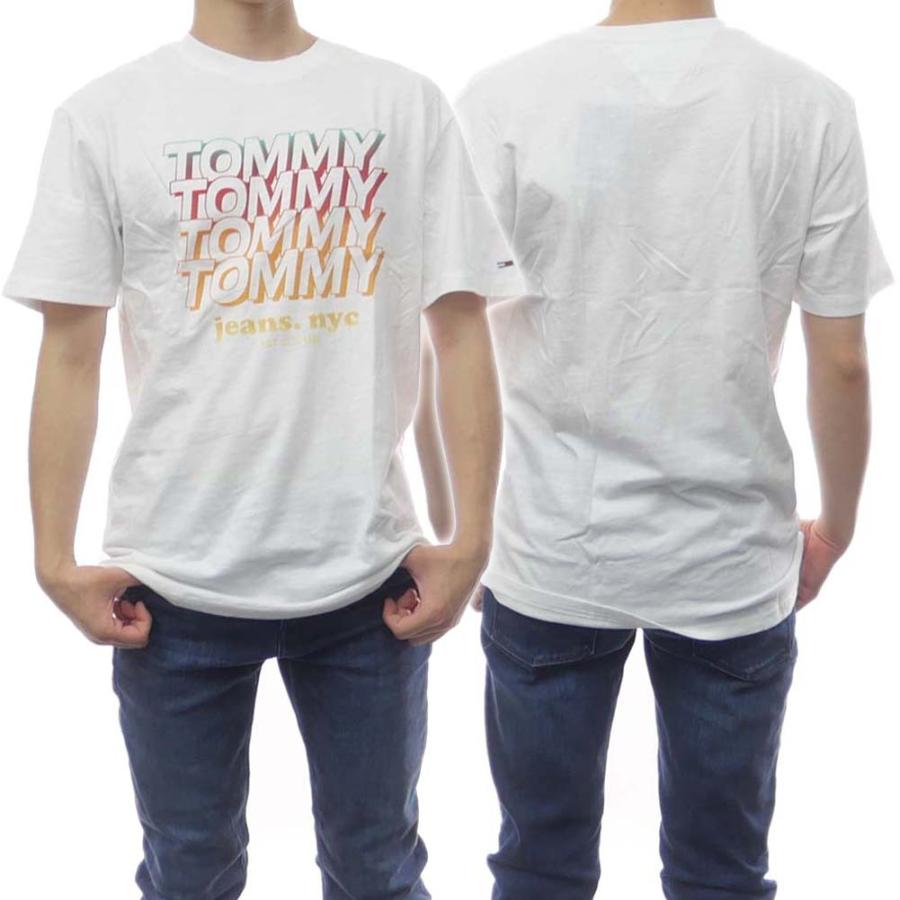 TOMMY JEANS トミージーンズ メンズクルーネックTシャツ DM0DM10894 ホワイト｜tre-style