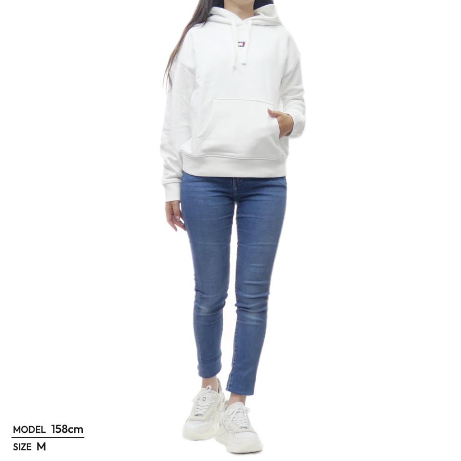 旧作お買い得セール！  JEANS トミージーンズ トミーヒルフィガー パーカー レディース プルオーバー DW17326 ホワイト HILFIGER DENIM TOMMY JEANS トミージーンズ レディースプルオーバー