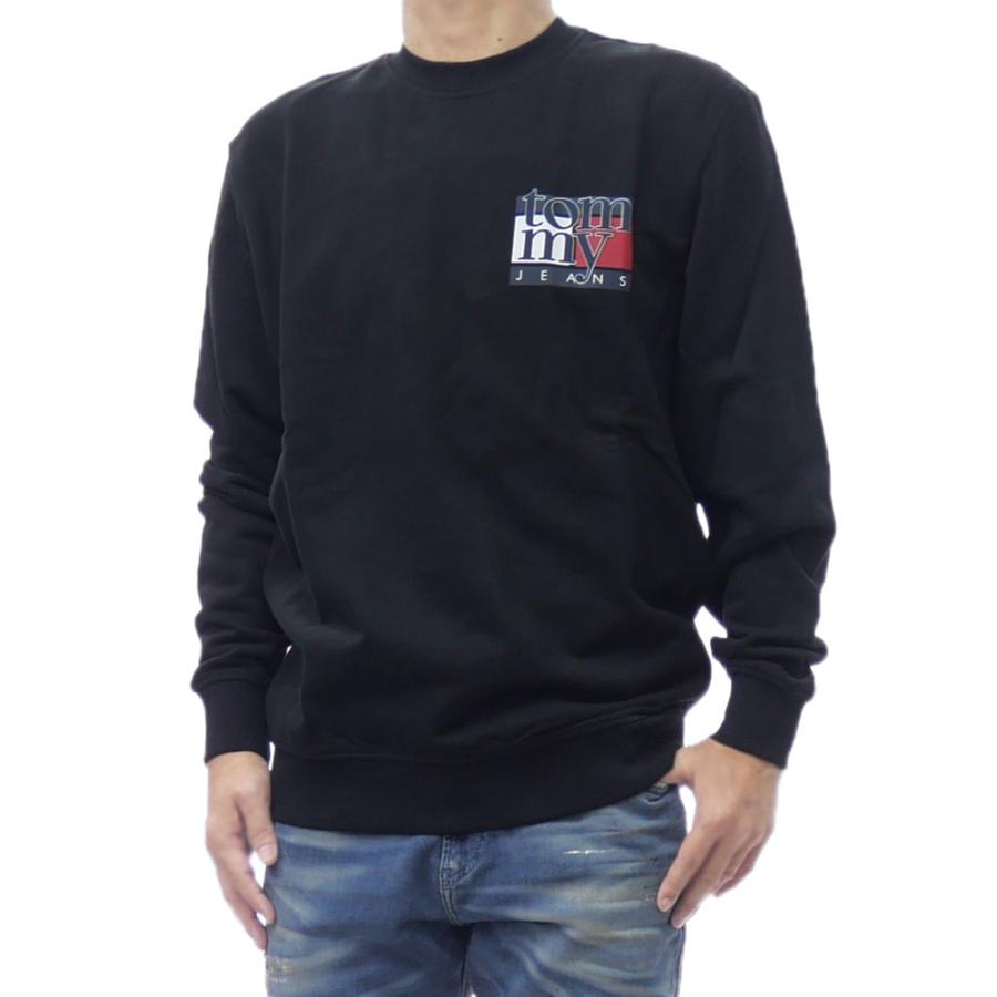 2025 秋冬新作！  JEANS トミージーンズ トレーナー メンズ DM22093 ブラック HILFIGER DENIM TOMMY JEANS トミージーンズ メンズトレーナー DM22093