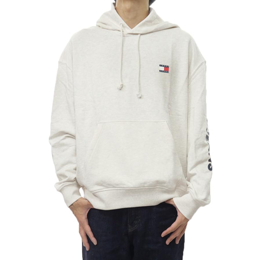 2025 秋冬新作！  JEANS トミージーンズ パーカー メンズ プルオーバー DM21834 ライトベージュ HILFIGER DENIM TOMMY JEANS トミージーンズ メンズプルオーバー