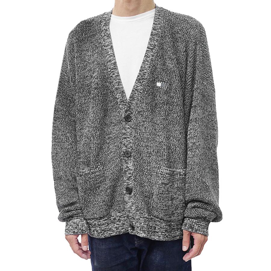 2025 秋冬新作！  JEANS トミージーンズ メンズ カーディガン ニット DM22104 ブラック HILFIGER DENIM TOMMY JEANS トミージーンズ メンズカーディガン