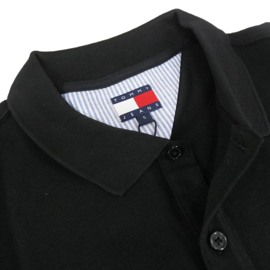 セールSS  JEANS トミージーンズ トミーヒルフィガー ポロシャツ 半袖 メンズ 鹿の子 コットン 綿100％ DM21306 ブラック HILFIGER DENIM TOMMY JEANS トミージーンズ メンズ鹿の子ポロシャツ
