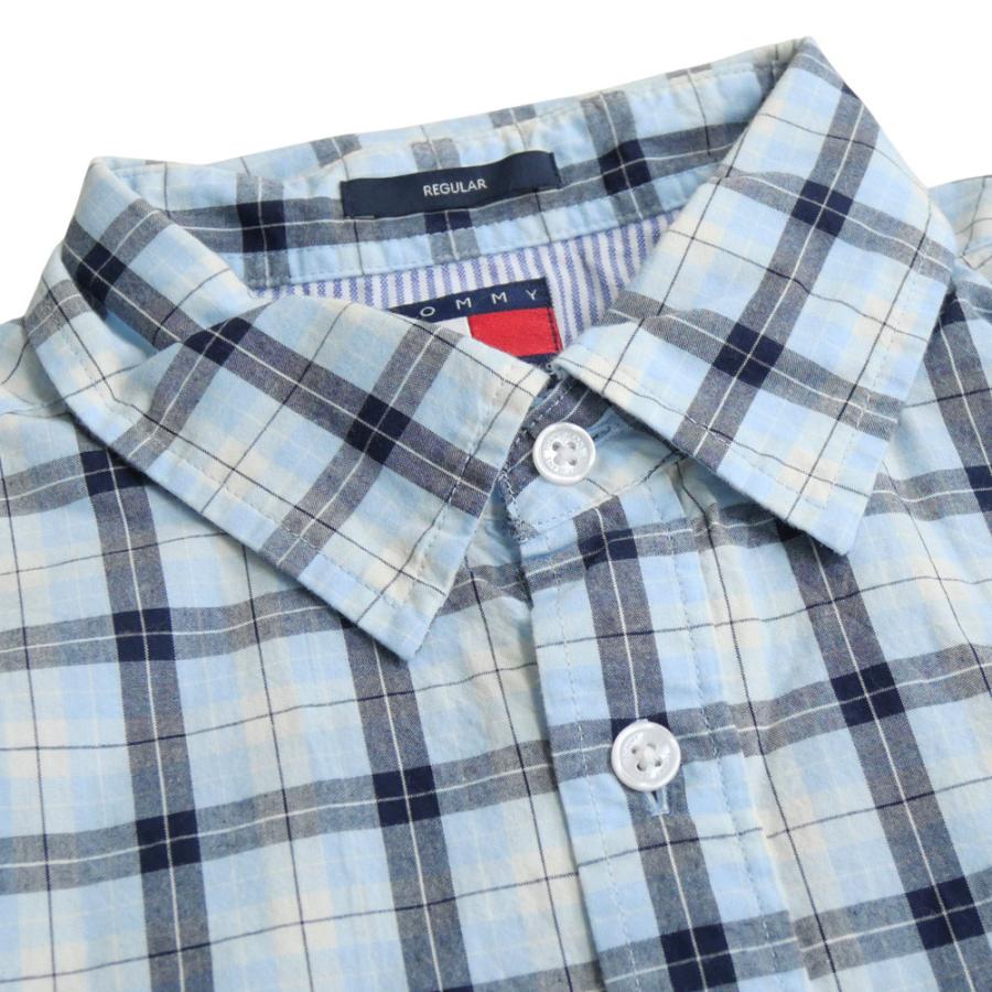 セールSS  JEANS トミージーンズ トミーヒルフィガー カジュアルシャツ メンズ コットン 綿100％ チェック DM21115 ブルー系マルチ HILFIGER DENIM TOMMY JEANS トミージーンズ メンズカジュアルチェック
