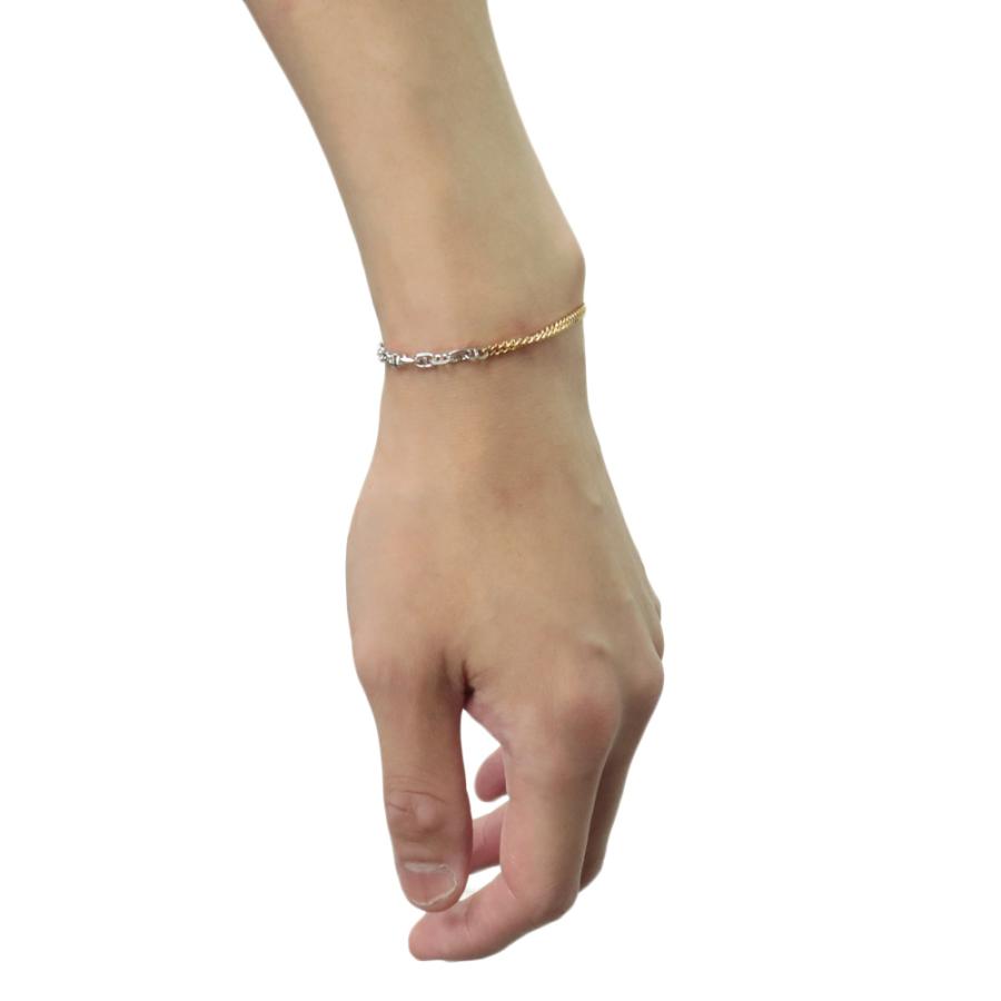 TOMWOOD トムウッド チェーン ブレスレット 101203/Rue Bracelet Duo 18K ユニセックス ゴールド×シルバー 2026春夏新作の画像