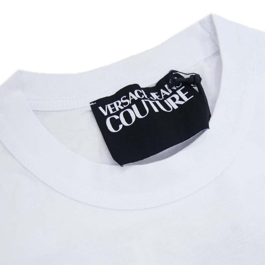 VERSACE JEANS ヴェルサーチェジーンズ メンズクルーネックTシャツ 74GAHT15 CJ00O ホワイト｜tre-style｜03