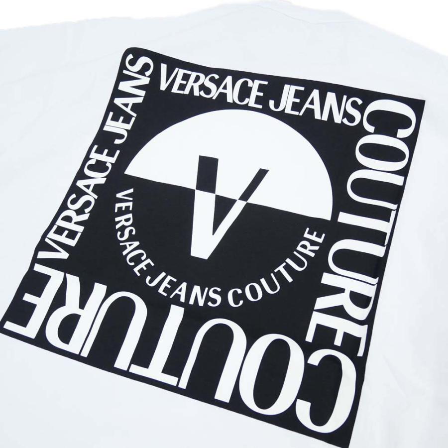 VERSACE JEANS ヴェルサーチェジーンズ メンズクルーネックTシャツ 74GAHT15 CJ00O ホワイト｜tre-style｜06