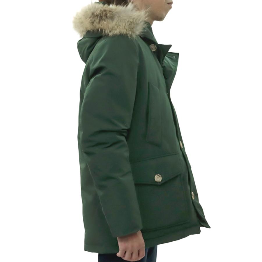 WOOLRICH ウールリッチ メンズ ダウンジャケット ファー ミドル丈 WOOU0484/SHORT ARCTIC PARKA ダークグリーンの画像