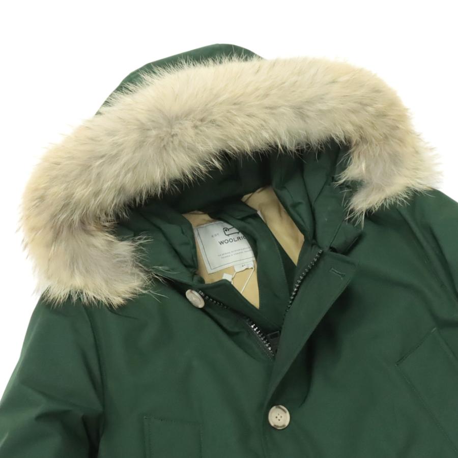 WOOLRICH ウールリッチ メンズ ダウンジャケット ファー ミドル丈 WOOU0484/SHORT ARCTIC PARKA ダークグリーンの画像