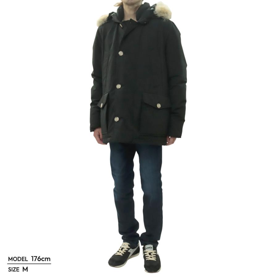 WOOLRICH ウールリッチ メンズ ダウンジャケット ファー ミドル丈 WOOU0484/SHORT ARCTIC PARKA ブラックの画像