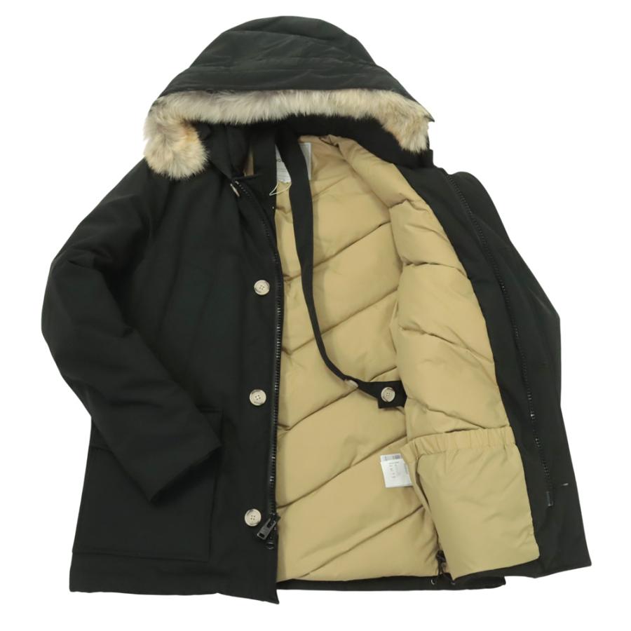 WOOLRICH ウールリッチ メンズ ダウンジャケット ファー ミドル丈 WOOU0484/SHORT ARCTIC PARKA ブラックの画像