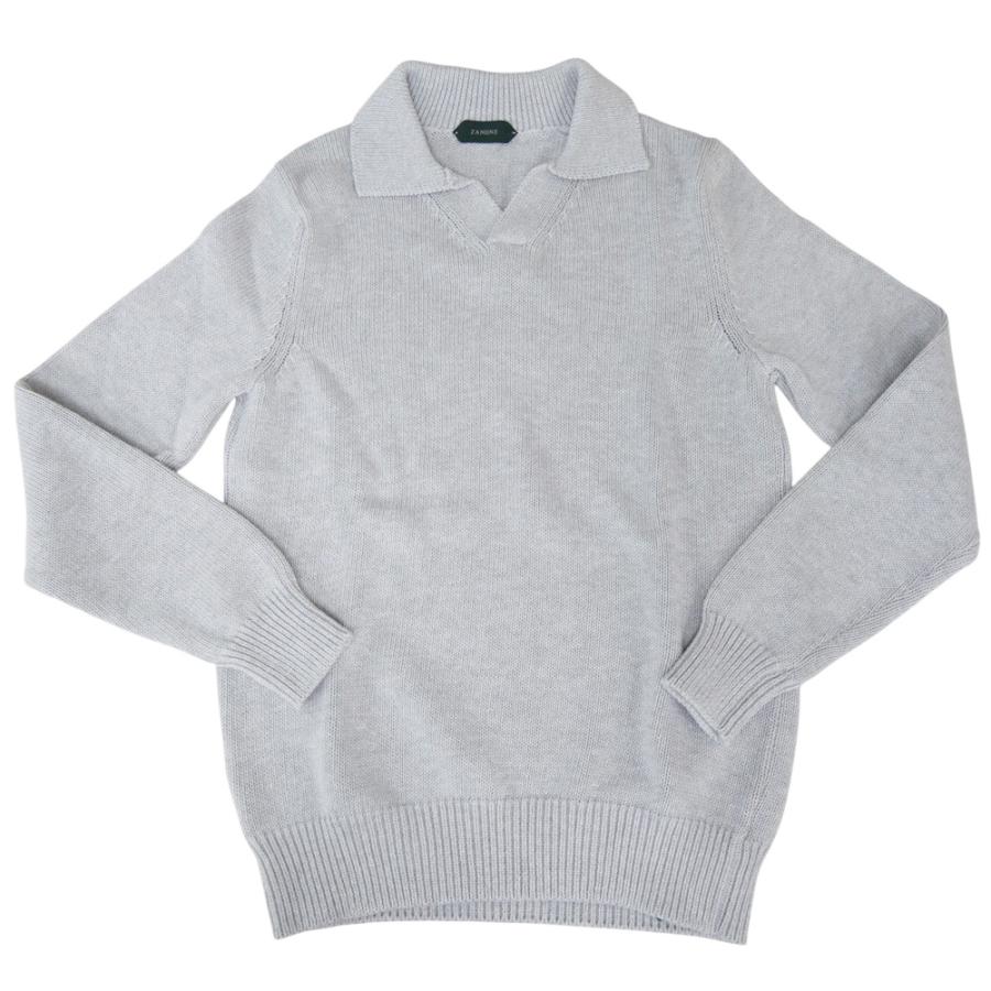 旧作お買い得セール！ ZANONE ザノーネ セーター メンズ クルーネック コットン 綿100％ ニット 813059 ZM360 グレー ZANONE（ザノーネ） メンズクルーネックセーター ニット 813059 ZM360
