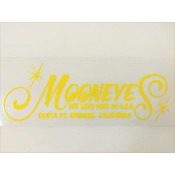 ムーンアイズ MOONEYES ムーンアイズ ロゴ 抜き ステッカー 転写 イエロー DM-189 YE 送料無料 翌営業日出荷 | MOONEYES | 01