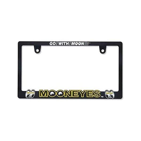 新基準対応 ムーンアイズ 3D MOONEYES ロゴ ライセンスフレーム for JPN サイズ MG062BKMO-YELLOW 1枚 送料無料 | MOONEYES | 01