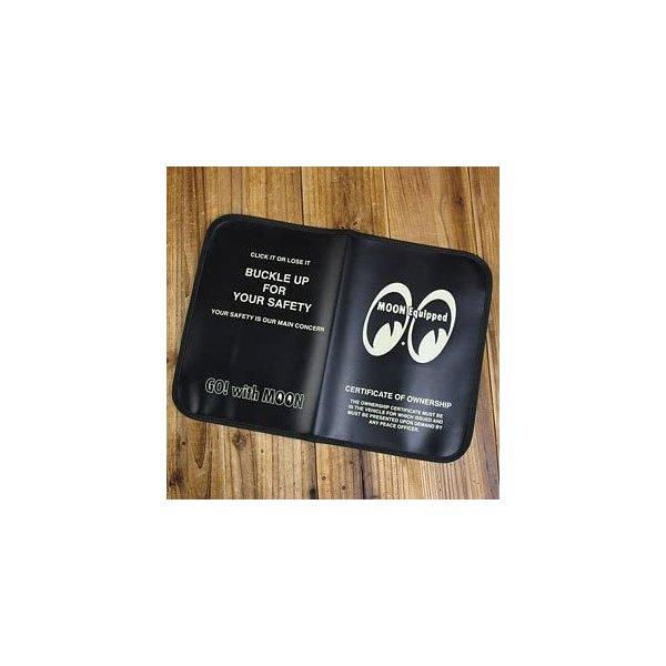 ムーンアイズ MOONEYES タイトルホルダー 車検証入れ MOON Equipped DF-MQG058BK-MON（ブラック） 送料無料 翌営業日出荷 |  | 02