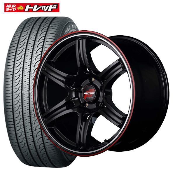 【送料無料】マルカサービス MID RMP RACING R60 7.0J-17 +48 114 5H ヨコハマ GEOLANDAR SUV G055 215/60R17 夏タイヤ+アルミホイール4本セット 組込済｜tread-tire2011