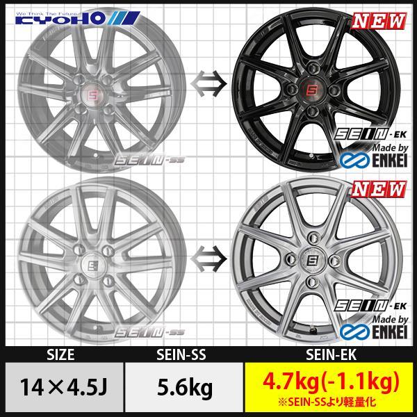 送料無料】KYOHO 共豊 ザイン SEIN EK 14インチ 4.5J 4H100 +45
